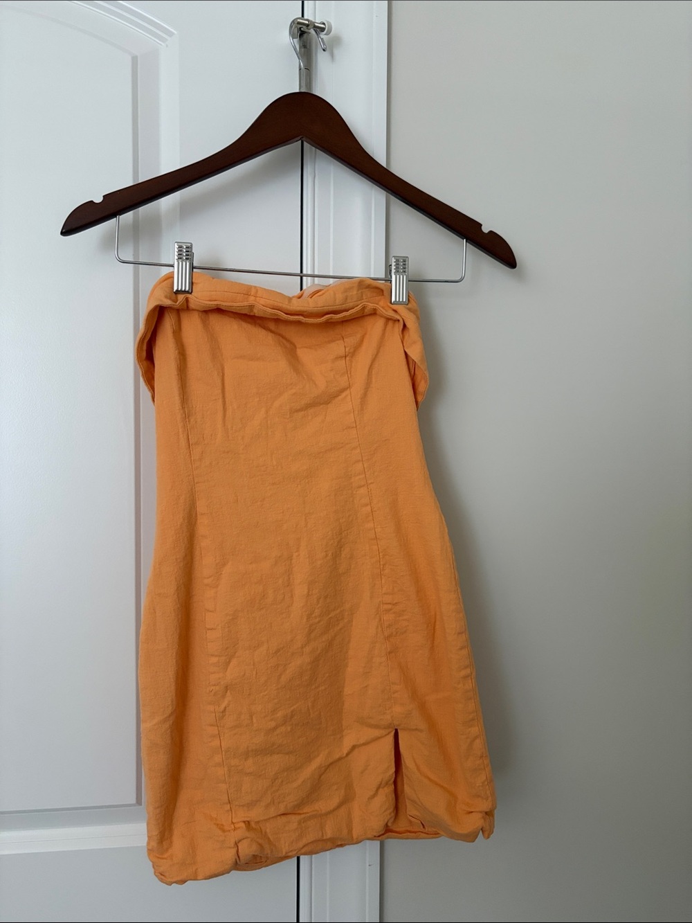 Strapless Mini Dress in Bright Orange